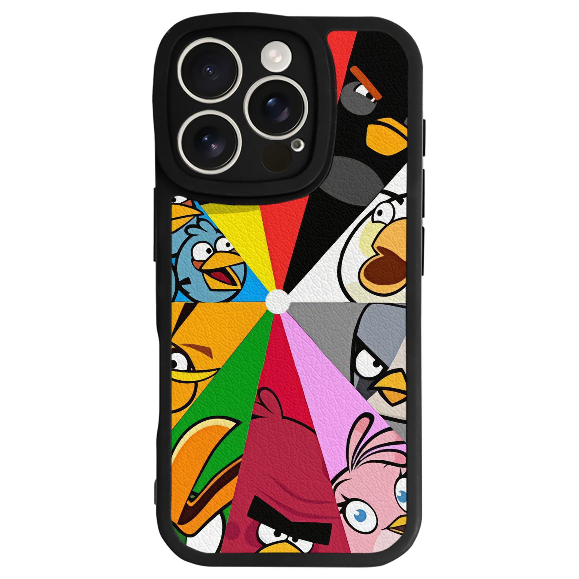 （画像用） Angry Birds アングリーバード 【iPhone 16シリーズ対応】シリコンスマホケース（レザー調） 材質：シリコン